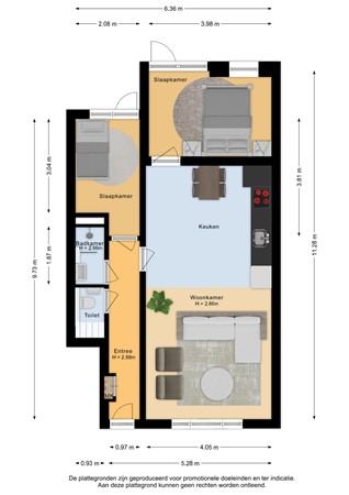 Plattegrond - De Lannoystraat 5, 4381 VT Vlissingen - Begane grond - 2D.jpg